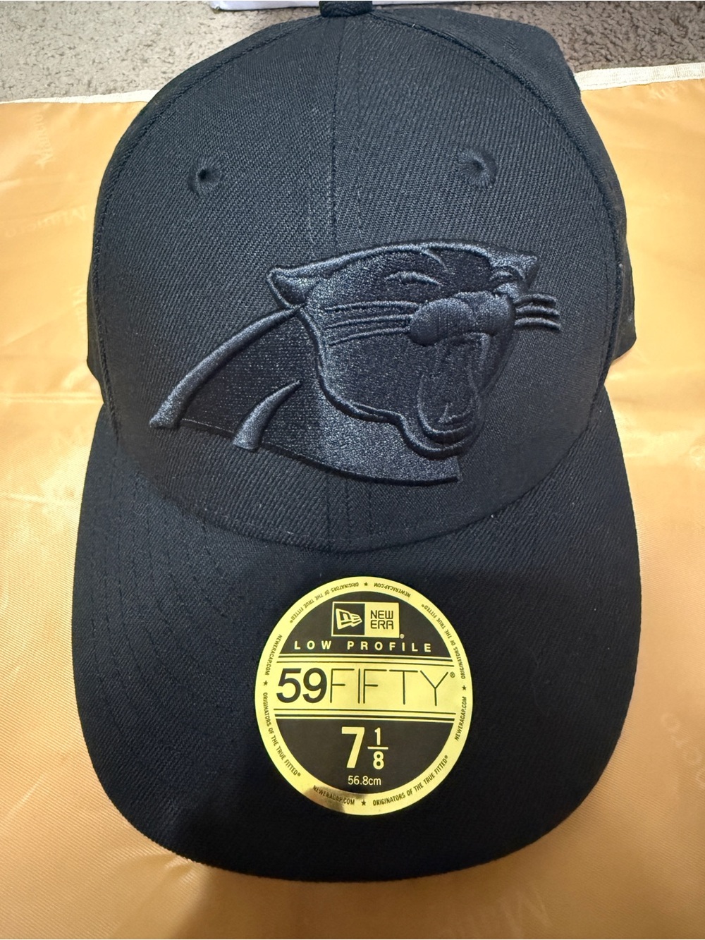 NFL Carolina Panthers Black Fitted Hat